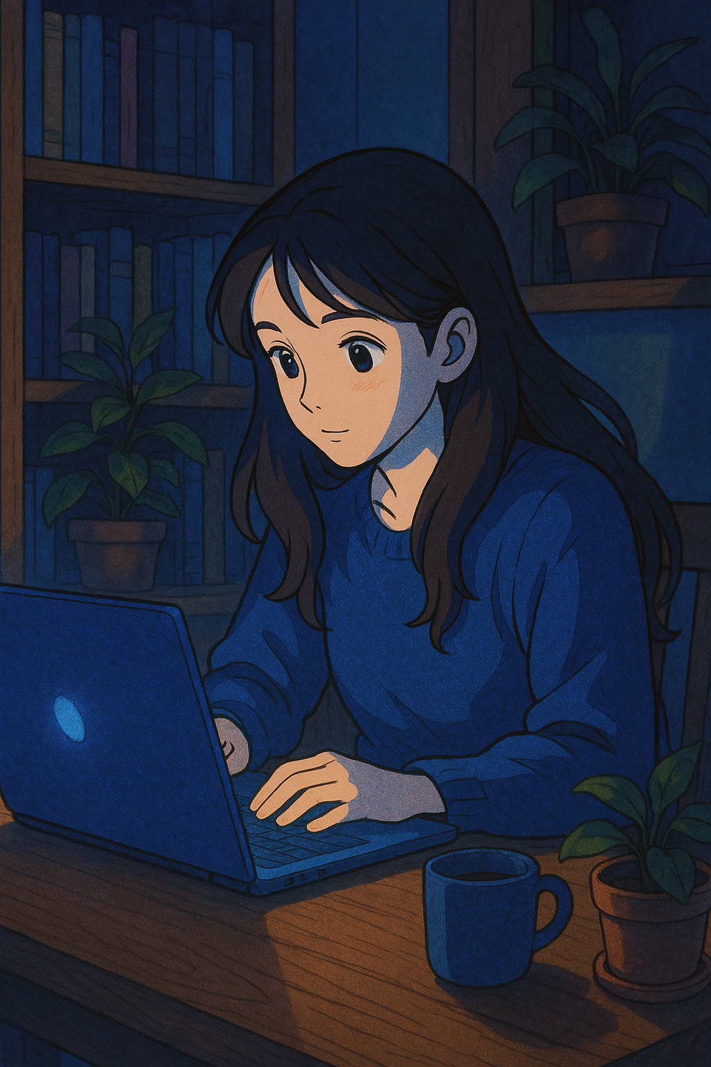 Girl with a laptop